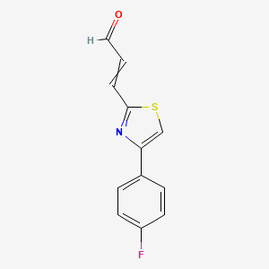 molecular formula C12H8FNOS B8610403 3-[4-(4-Fluorophenyl)-1,3-thiazol-2-yl]prop-2-enal CAS No. 918305-24-5