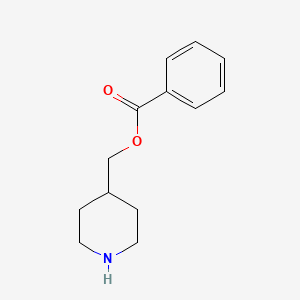 molecular formula C13H17NO2 B8610406 Piperidin-4-ylmethyl benzoate 