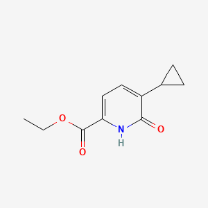 molecular formula C11H13NO3 B8610424 Ethyl 5-cyclopropyl-6-hydroxypyridine-2-carboxylate 