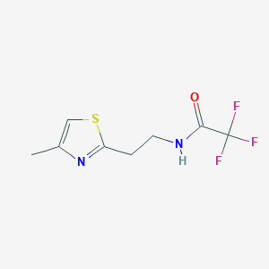 molecular formula C8H9F3N2OS B8610439 2,2,2-trifluoro-N-[2-(4-methyl-thiazol-2-yl)-ethyl]-acetamide 