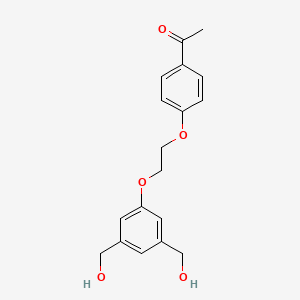molecular formula C18H20O5 B8610455 1-(4-(2-(3,5-Bis(hydroxymethyl)phenoxy)ethoxy)phenyl)ethanone 