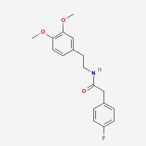 molecular formula C18H20FNO3 B8610460 N-[2-(3,4-Dimethoxy-phenyl)-ethyl]-2-(4-fluoro-phenyl)-acetamide 