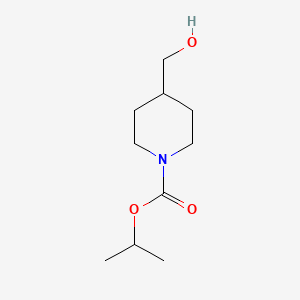 molecular formula C10H19NO3 B8610464 4-Hydroxymethylpiperidine-1-carboxylic acid isopropyl ester 