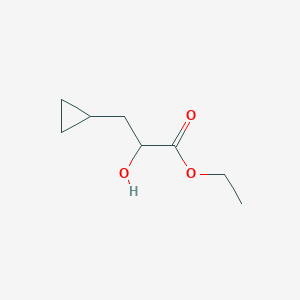 molecular formula C8H14O3 B8610467 Ethyl 3-cyclopropyl-2-hydroxypropanoate 