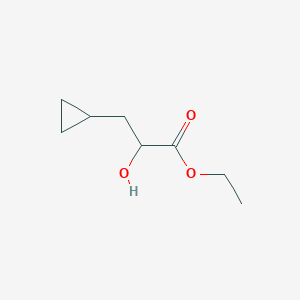 molecular formula C8H14O3 B8610467 Ethyl 3-cyclopropyl-2-hydroxy-propanoate 