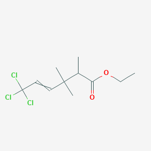 molecular formula C11H17Cl3O2 B8610480 Ethyl 6,6,6-trichloro-2,3,3-trimethylhex-4-enoate CAS No. 60310-92-1