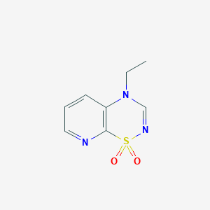 molecular formula C8H9N3O2S B8610490 4-ETHYL-4H-PYRIDO[3,2-e][1,2,4]THIADIAZINE 1,1-DIOXIDE 