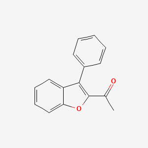 molecular formula C16H12O2 B8610553 1-(3-Phenylbenzofuran-2-yl)ethanone 