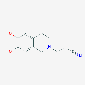 molecular formula C14H18N2O2 B8610596 2-(2-Cyanoethyl)-1,2,3,4-tetrahydro-6,7-dimethoxyisoquinoline 