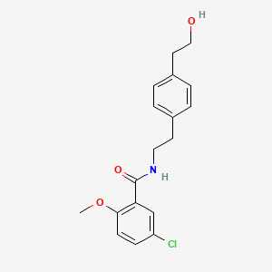 molecular formula C18H20ClNO3 B8610756 5-Chloro-N-{2-[4-(2-hydroxyethyl)phenyl]ethyl}-2-methoxybenzamide CAS No. 61630-21-5