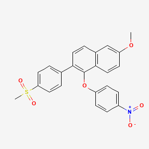 B8610824 2-[4-(Methanesulfonyl)phenyl]-6-methoxy-1-(4-nitrophenoxy)naphthalene CAS No. 648905-53-7