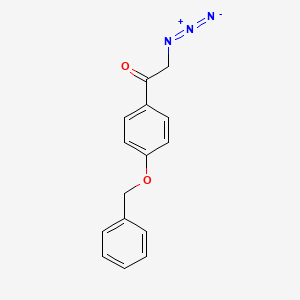 molecular formula C15H13N3O2 B8610909 2-Azido-1-[4-(benzyloxy)phenyl]ethan-1-one CAS No. 831196-83-9