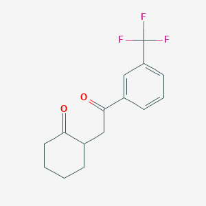 B8610981 Cyclohexanone, 2-[2-oxo-2-[3-(trifluoromethyl)phenyl]ethyl]- CAS No. 54669-74-8