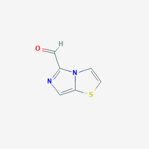 molecular formula C6H4N2OS B8611002 5-Formylimidazo[5,1-b]thiazole 