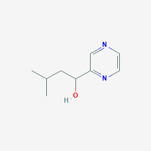 molecular formula C9H14N2O B8611010 3-Methyl-1-(pyrazin-2-yl)butan-1-ol 