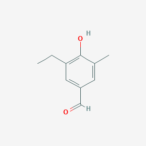 molecular formula C10H12O2 B8611019 3-Ethyl-4-hydroxy-5-methylbenzaldehyde 