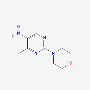 molecular formula C10H16N4O B8611031 4,6-Dimethyl-2-morpholin-4-yl-pyrimidin-5-ylamine 