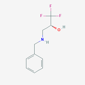 molecular formula C10H12F3NO B8611033 (R)-3-Benzylamino-1,1,1-trifluoro-propan-2-ol 
