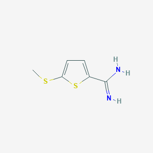 molecular formula C6H8N2S2 B8611063 5-Methylsulfanyl-thiophene-2-carboxamidine 