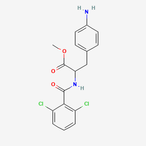 molecular formula C17H16Cl2N2O3 B8611079 Methyl 3-(4-aminophenyl)-2-[(2,6-dichlorobenzoyl)amino]propanoate 