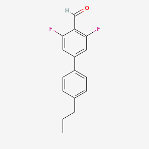 molecular formula C16H14F2O B8611083 3,5-Difluoro-4'-propyl[1,1'-biphenyl]-4-carbaldehyde CAS No. 400052-94-0