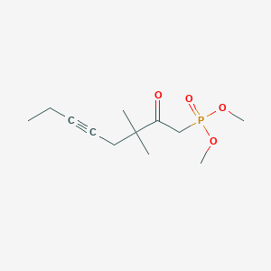 molecular formula C12H21O4P B8611106 Dimethyl (3,3-dimethyl-2-oxooct-5-yn-1-yl)phosphonate CAS No. 85462-95-9