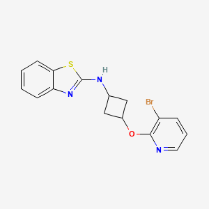 molecular formula C16H14BrN3OS B8611116 N-(3-((3-bromopyridin-2-yl)oxy)cyclobutyl)benzo[d]thiazol-2-amine 