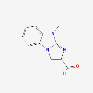 molecular formula C11H9N3O B8611124 9-methyl-9H-imidazo[1,2-a]benzimidazole-2-carbaldehyde 