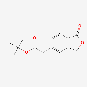 molecular formula C14H16O4 B8611141 Tert-butyl (1-oxo-1,3-dihydro-2-benzofuran-5-yl)acetate 