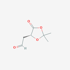 molecular formula C7H10O4 B8611151 (R)-2-(2,2-dimethyl-5-oxo-1,3-dioxolan-4-yl)acetaldehyde 