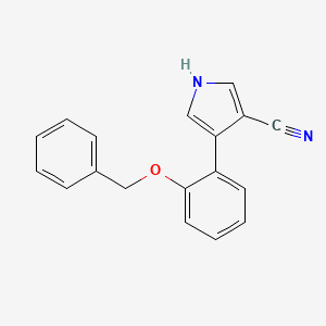 molecular formula C18H14N2O B8611158 4-(2-(Benzyloxy)phenyl)-1H-pyrrole-3-carbonitrile CAS No. 87388-24-7