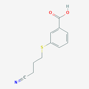 molecular formula C11H11NO2S B8611171 3-(3-Cyanopropylsulfanyl)benzoic acid 