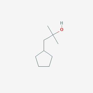 molecular formula C9H18O B8611188 2-Cyclopentyl-1,1-dimethylethanol 