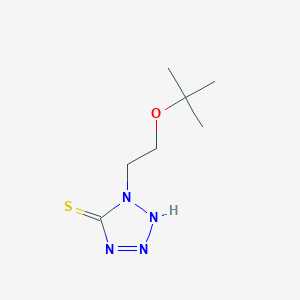 molecular formula C7H14N4OS B8611209 1-(2-tert-Butoxyethyl)-1,2-dihydro-5H-tetrazole-5-thione CAS No. 88570-70-1