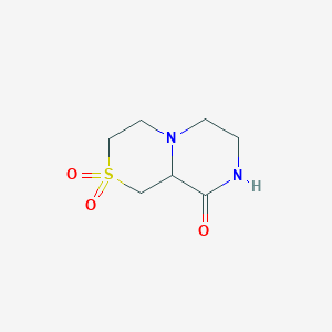 molecular formula C7H12N2O3S B8611248 Hexahydropyrazino[2,1-c][1,4]thiazin-9(6H)-one 2,2-dioxide 