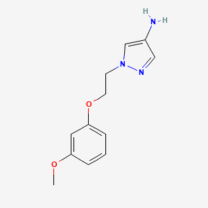 molecular formula C12H15N3O2 B8611254 1-[2-(3-Methoxy-phenoxy)-ethyl]-1H-pyrazol-4-ylamine 