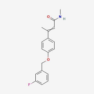 B8611320 3-{4-[(3-Fluorophenyl)methoxy]phenyl}-N-methylbut-2-enamide CAS No. 649740-53-4