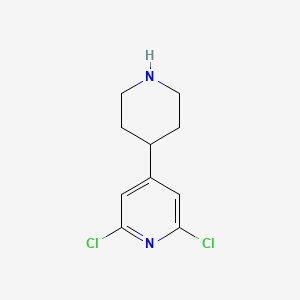 molecular formula C10H12Cl2N2 B8611334 2,6-Dichloro-4-(piperidin-4-yl)pyridine 