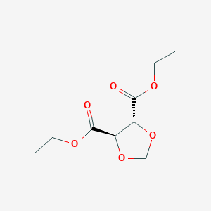 molecular formula C9H14O6 B8611337 (4R,5R)-4,5-bis(ethoxycarbonyl)-1,3-dioxolane CAS No. 60077-28-3