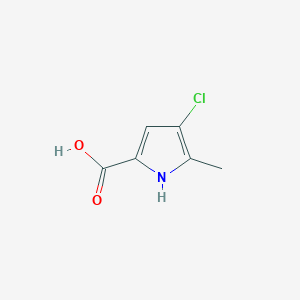 molecular formula C6H6ClNO2 B8611344 4-Chloro-5-methyl-1H-pyrrole-2-carboxylic acid 