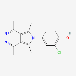 molecular formula C16H16ClN3O B8611351 2-Chloro-4-(1,4,5,7-tetramethyl-pyrrolo[3,4-d]pyridazin-6-yl)-phenol CAS No. 647845-64-5
