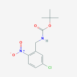 molecular formula C12H15ClN2O4 B8611386 tert-Butyl [(5-chloro-2-nitrophenyl)methyl]carbamate CAS No. 299176-17-3
