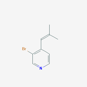 molecular formula C9H10BrN B8611408 3-Bromo-4-(2-methylprop-1-en-1-yl)pyridine 
