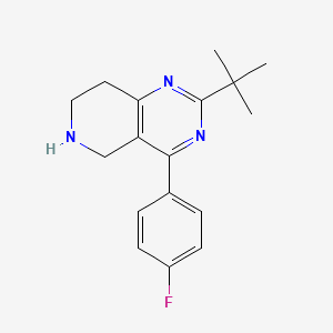 molecular formula C17H20FN3 B8611424 2-tert-Butyl-4-(4-fluoro-phenyl)-5,6,7,8-tetrahydro-pyrido[4,3-d]pyrimidine 