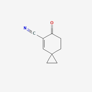 molecular formula C9H9NO B8611447 6-Oxospiro[2.5]oct-4-ene-5-carbonitrile 