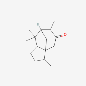 molecular formula C15H24O B8611458 1H-3a,7-Methanoazulen-5(4H)-one, hexahydro-3,6,8,8-tetramethyl- CAS No. 68891-95-2