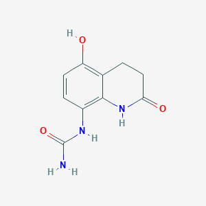 molecular formula C10H11N3O3 B8611466 N-(5-Hydroxy-2-oxo-1,2,3,4-tetrahydroquinolin-8-yl)urea CAS No. 65369-49-5