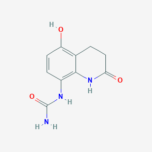 B8611466 N-(5-Hydroxy-2-oxo-1,2,3,4-tetrahydroquinolin-8-yl)urea CAS No. 65369-49-5