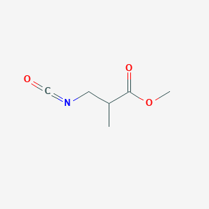 molecular formula C6H9NO3 B8611494 Methyl 3-isocyanato-2-methylpropanoate CAS No. 89018-66-6