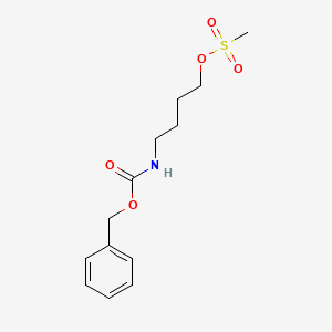 molecular formula C13H19NO5S B8611536 N-(benzyloxycarbonyl)-4-(mesyloxy)butylamine CAS No. 174626-26-7